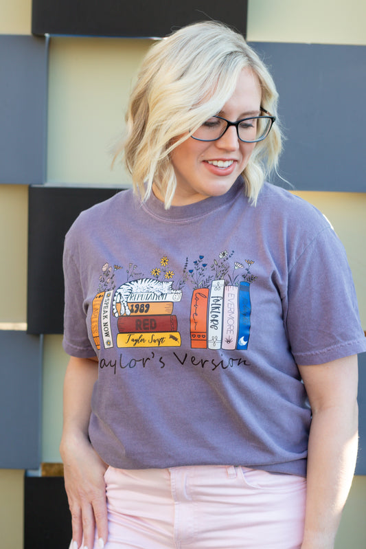 Floral Albums on Books (Taylor Swift Inspired) T-Shirt