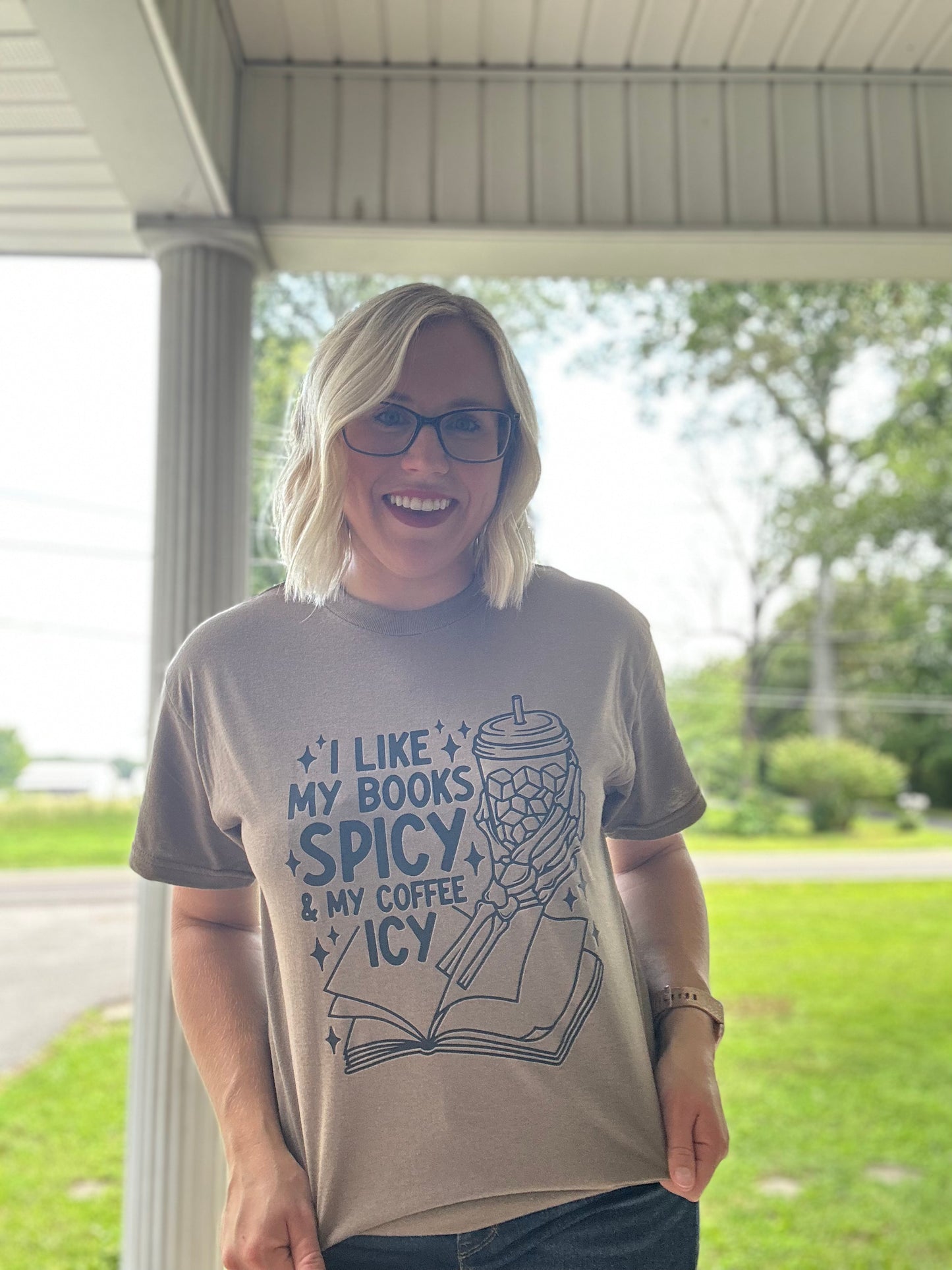 I Like My Books Spicy and My Coffee Icy T-Shirt