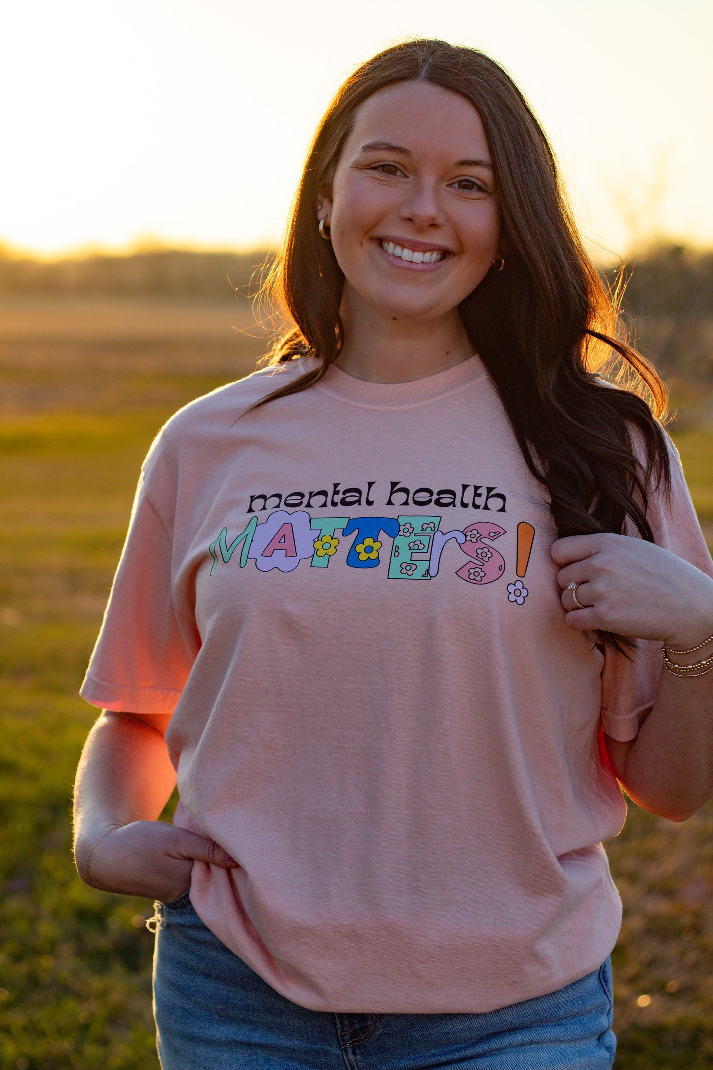 Mental Health Matters (retro happy ransom font) T-Shirt