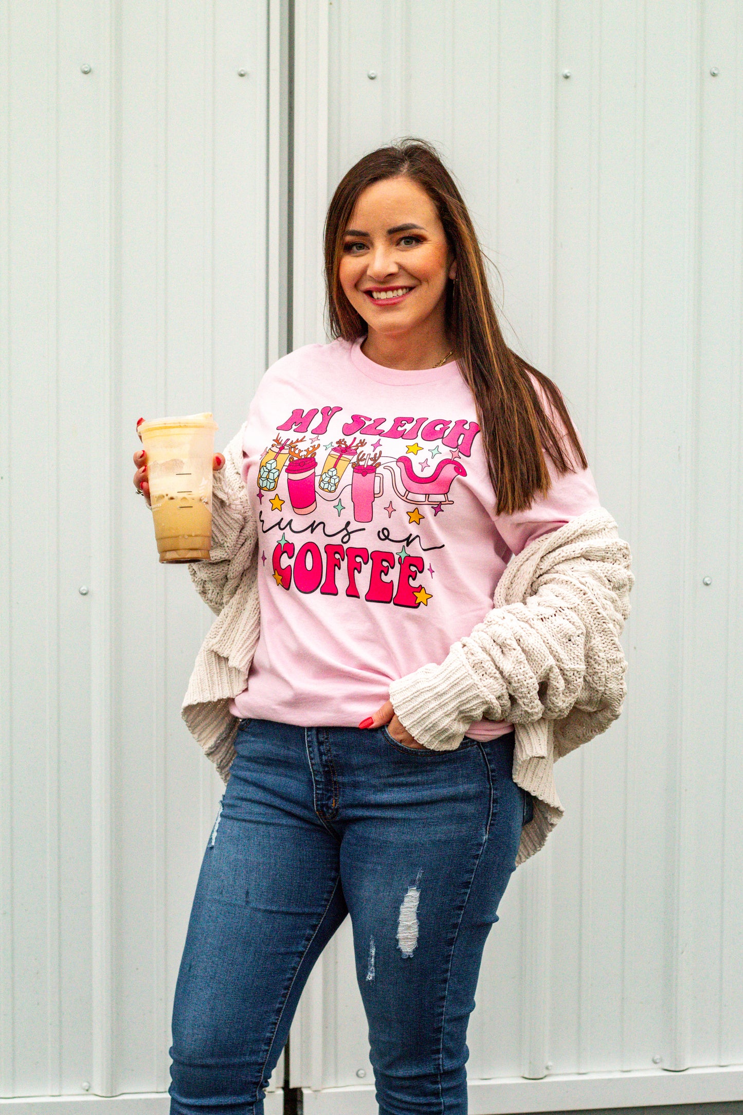 My Sleigh Runs on Coffee T-Shirt