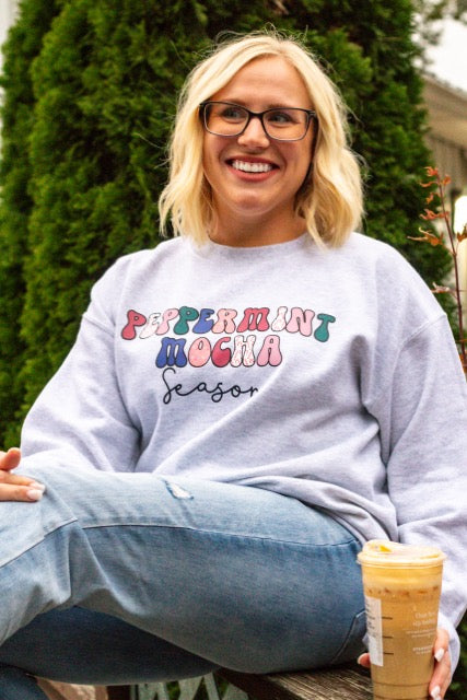 Peppermint Mocha Season Crewneck Sweatshirt