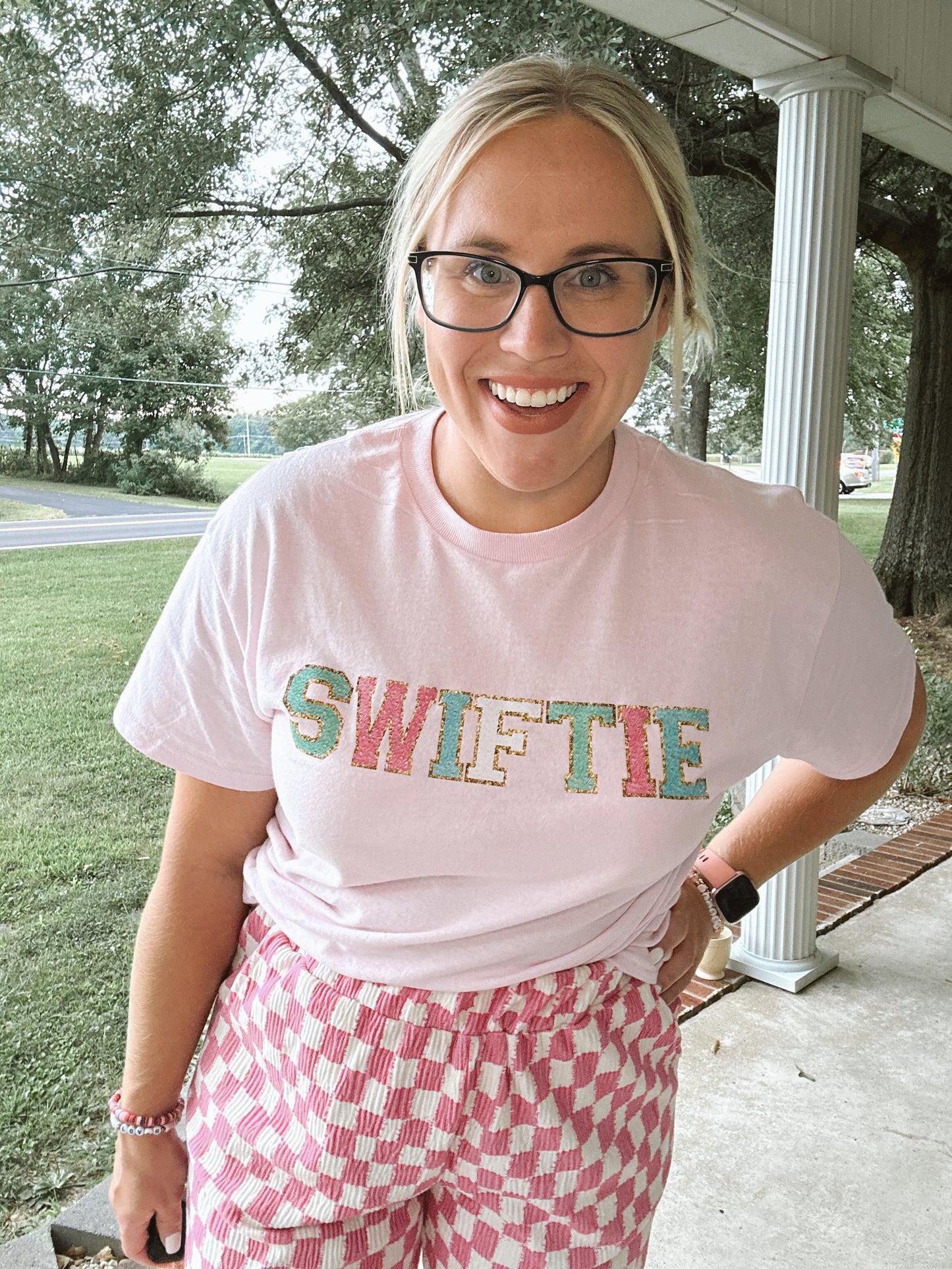 Swiftie FAUX Chenille Patch Font T-Shirt or Sweatshirt