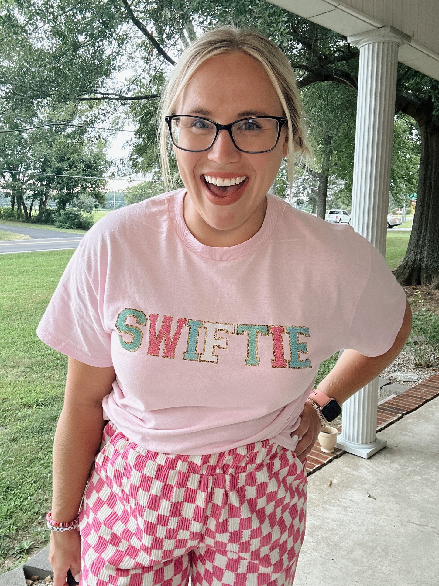 Swiftie FAUX Chenille Patch Font T-Shirt or Sweatshirt