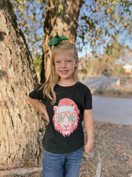 Tiger with a Santa Hat T-Shirt or Crewneck (TODDLER and YOUTH Sizes)