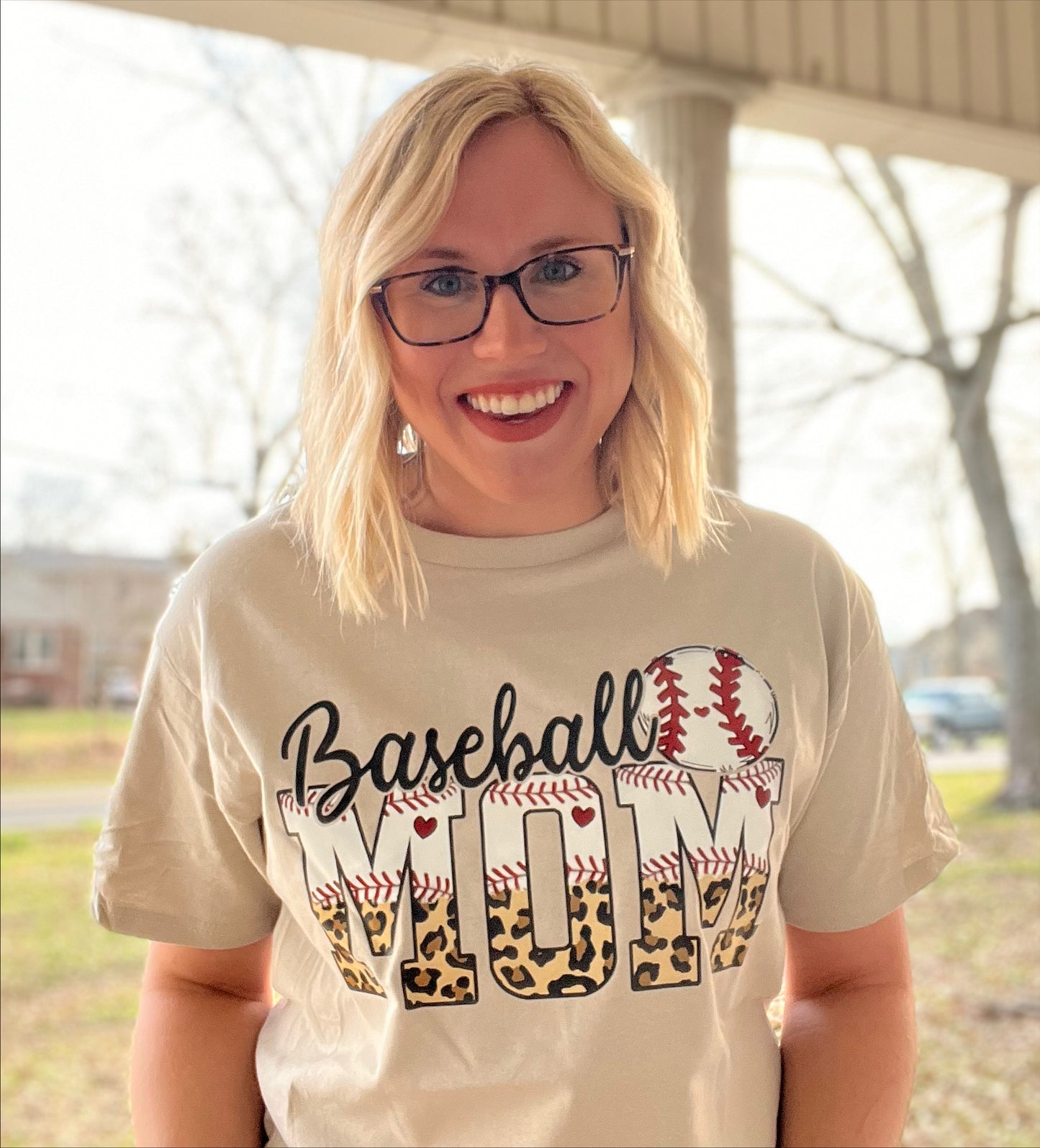 Baseball  Leopard Print T-Shirt